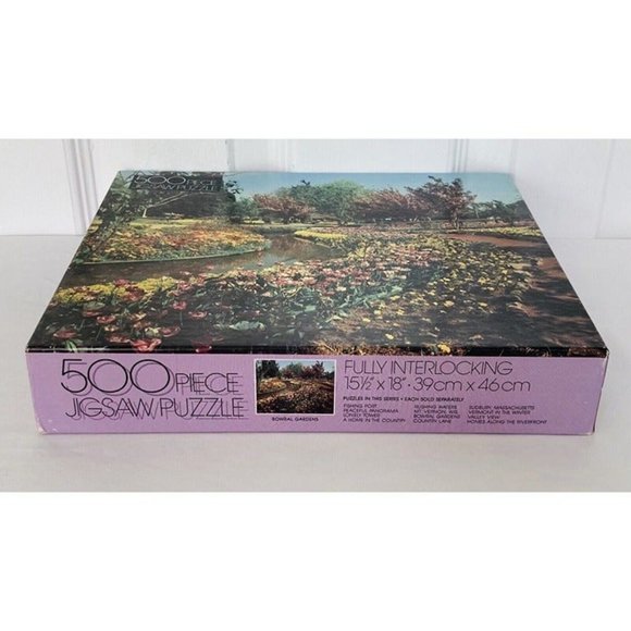 500-PIECE JIGSAW PUZZLE RARE BOWRAL GARDENS SCENE BEAUTIFUL TULIPS ~ NEW, SEALED - Picture 3 of 7